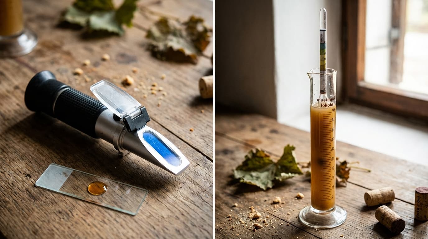 Refraktométer vs. mustmérő (hidrométer) – melyik a jobb?